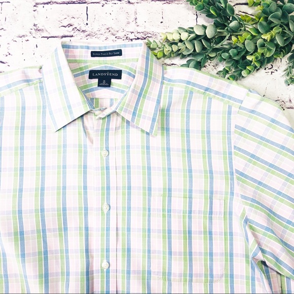 Lands End Super Fine 2-ply Button Down Long Sl. 16 - Picture 2 of 8